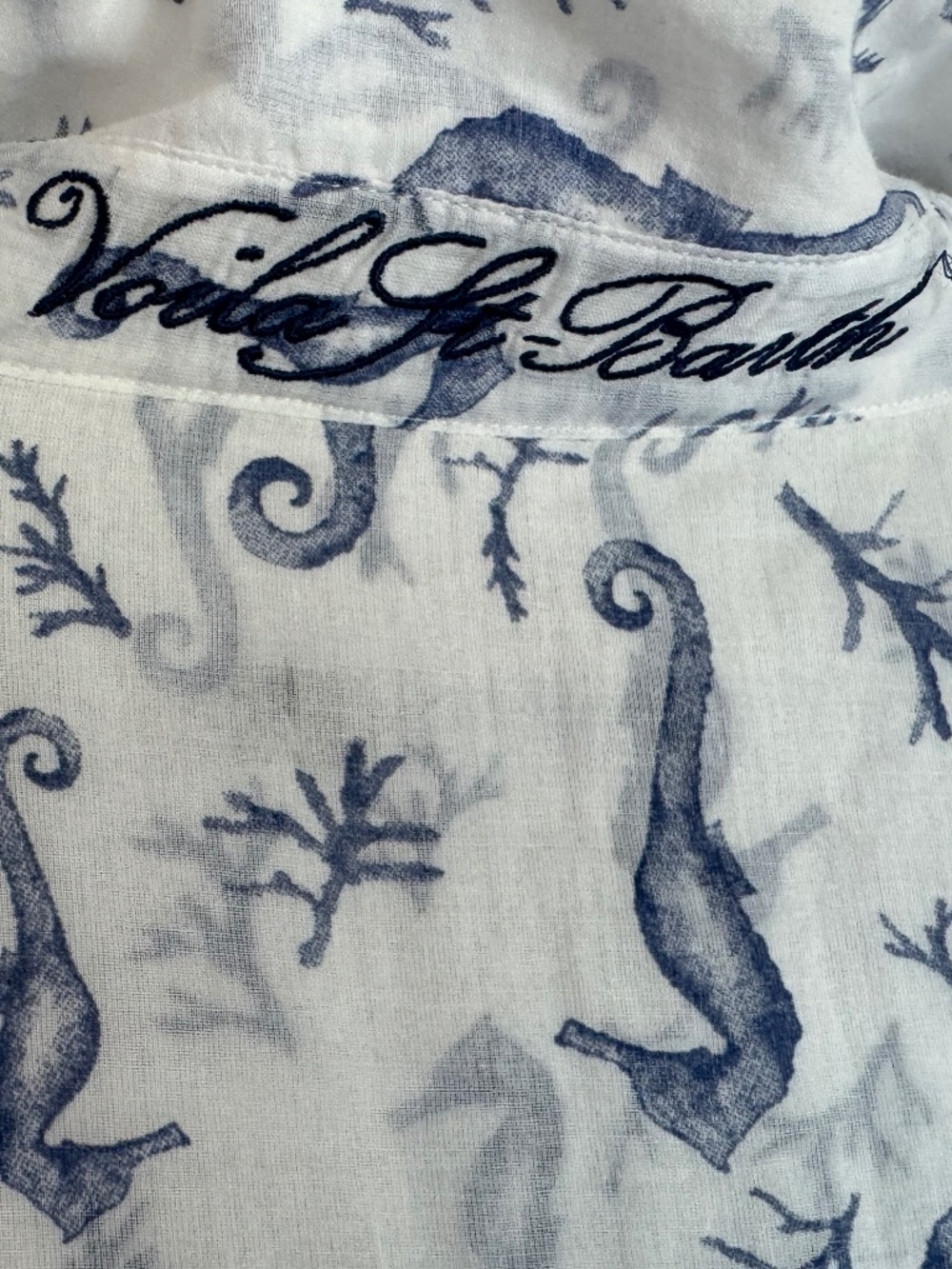 Nwot, Voile St. Barth Seahorse Cotton Voile Coverup
